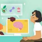 Pessoa aprendendo algo novo, representando estímulo cerebral e hábitos associados à prevenção do Alzheimer