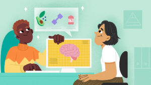 Pessoa aprendendo algo novo, representando estímulo cerebral e hábitos associados à prevenção do Alzheimer